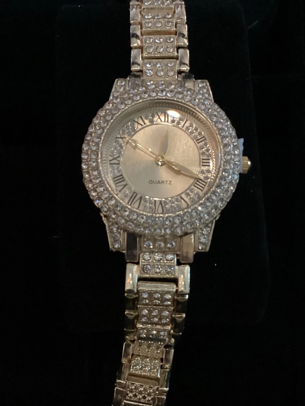 Women's Gold-Tone Crystal Accent Quartz Bracelet Watch